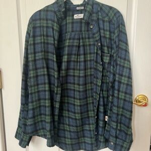 Women's Green and Blue Plaid Shirt